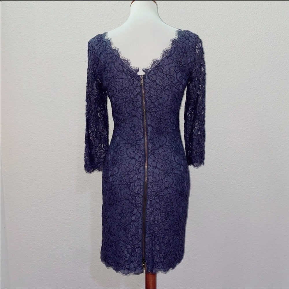 DVF Diane Von Furstenberg Lace Midi Dress Size 4 - Picture 2 of 5